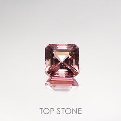 ピンクトルマリン パパラチャカラー(宝石名ピンク・トルマリン) ルワンダ産 1.314ct ソ付(彩珠)[210711636]6.4×6.3mm前後