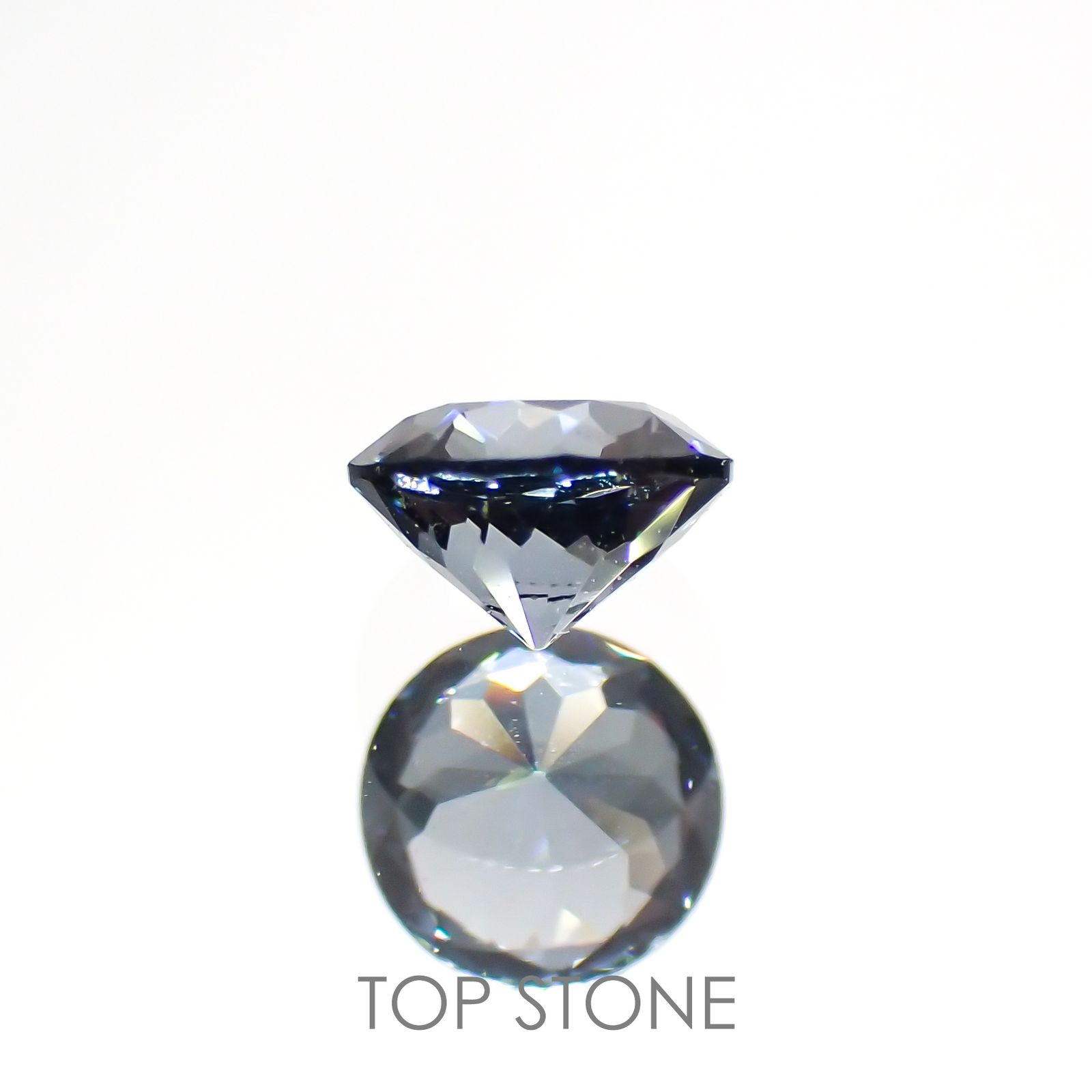 グレイッシュブルースピネル(宝石名スピネル) ビルマ産 0.31ct 識別済[211013475]4.1×4.1mm前後