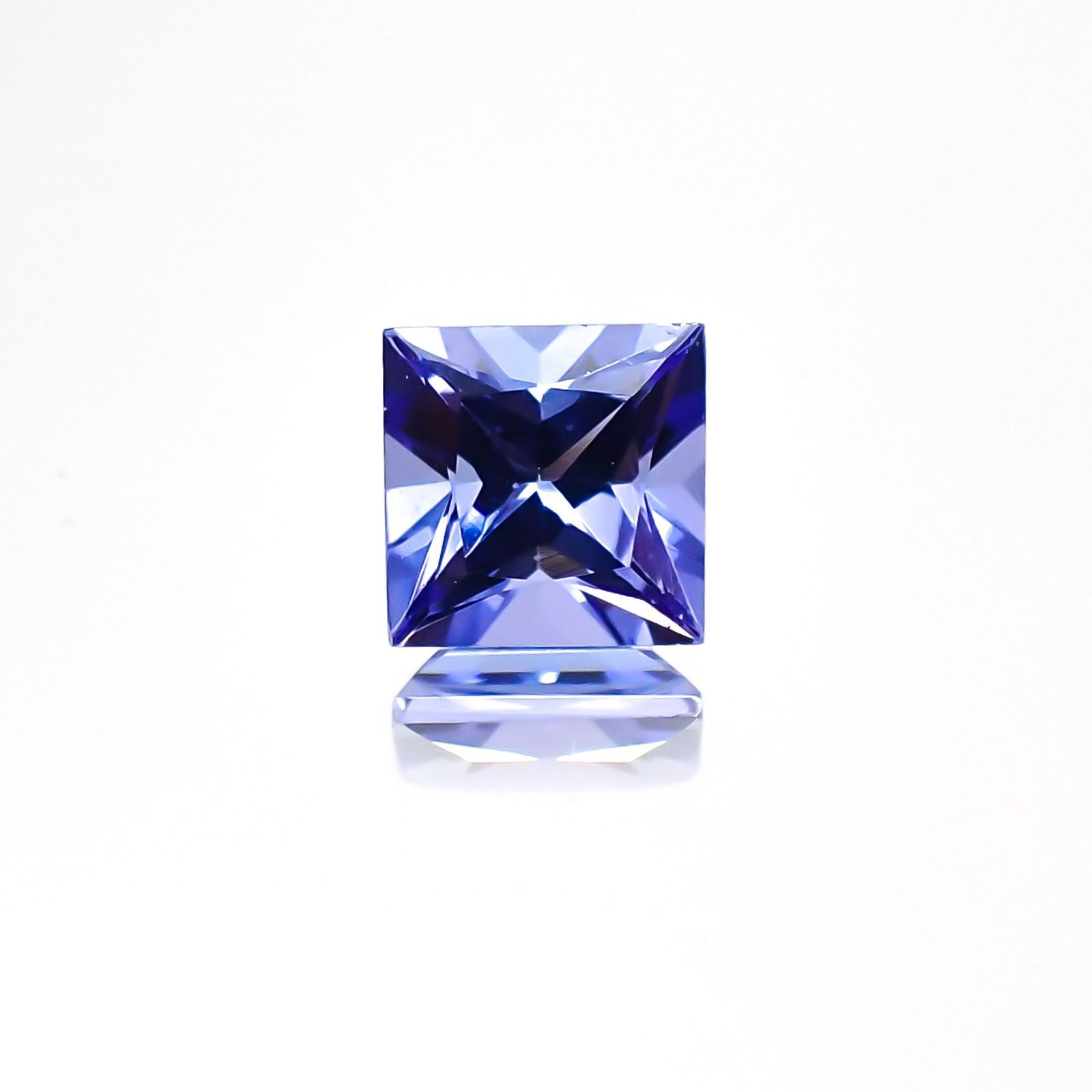 ◇プリンセスカット◇タンザナイト(宝石名タンザナイト) タンザニア産 0.72ct 識別済[21028267]5.1×5.1mm前後