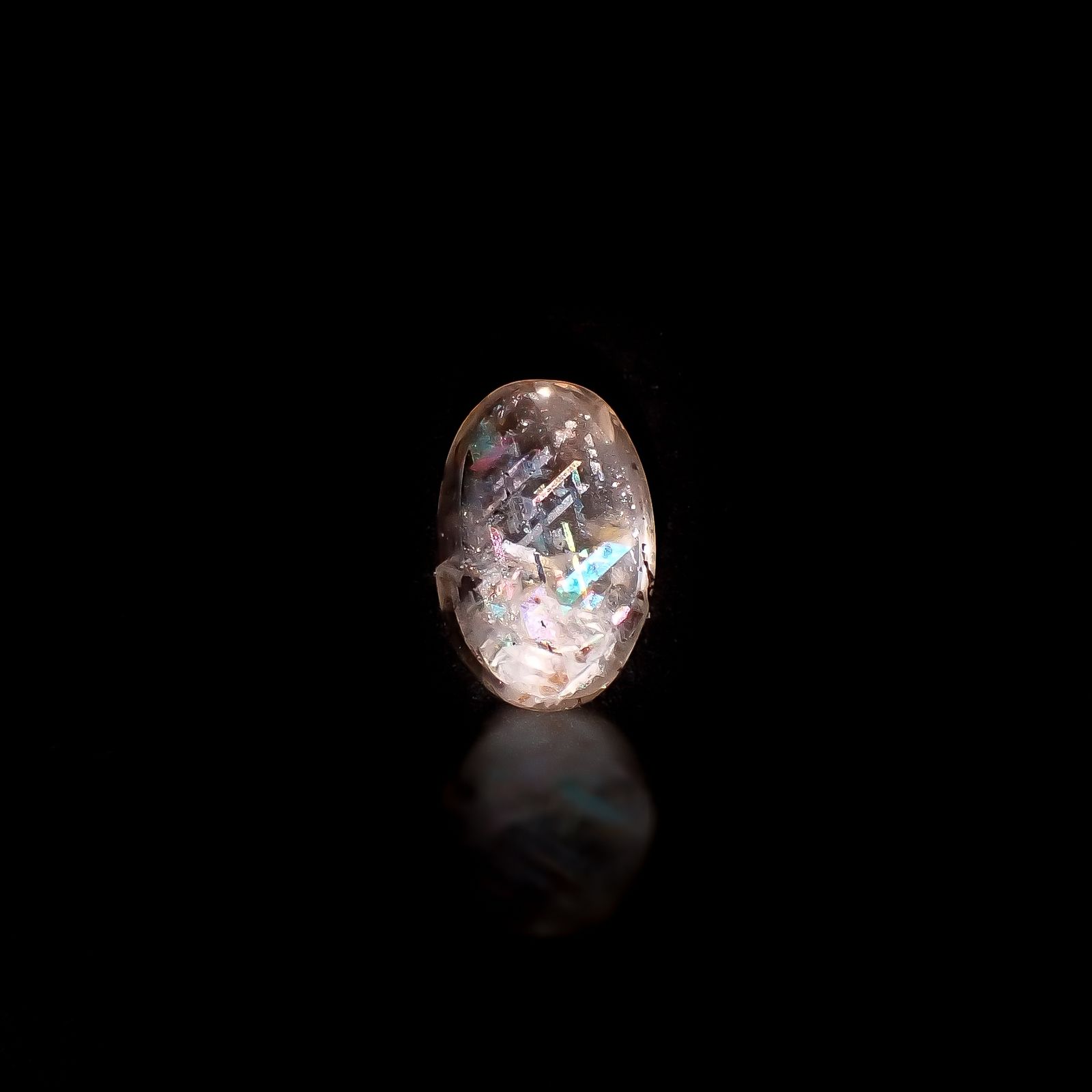 レインボーラティスサンストーン オーストラリア産 0.98ct[240326529]8.6x5.5mm前後