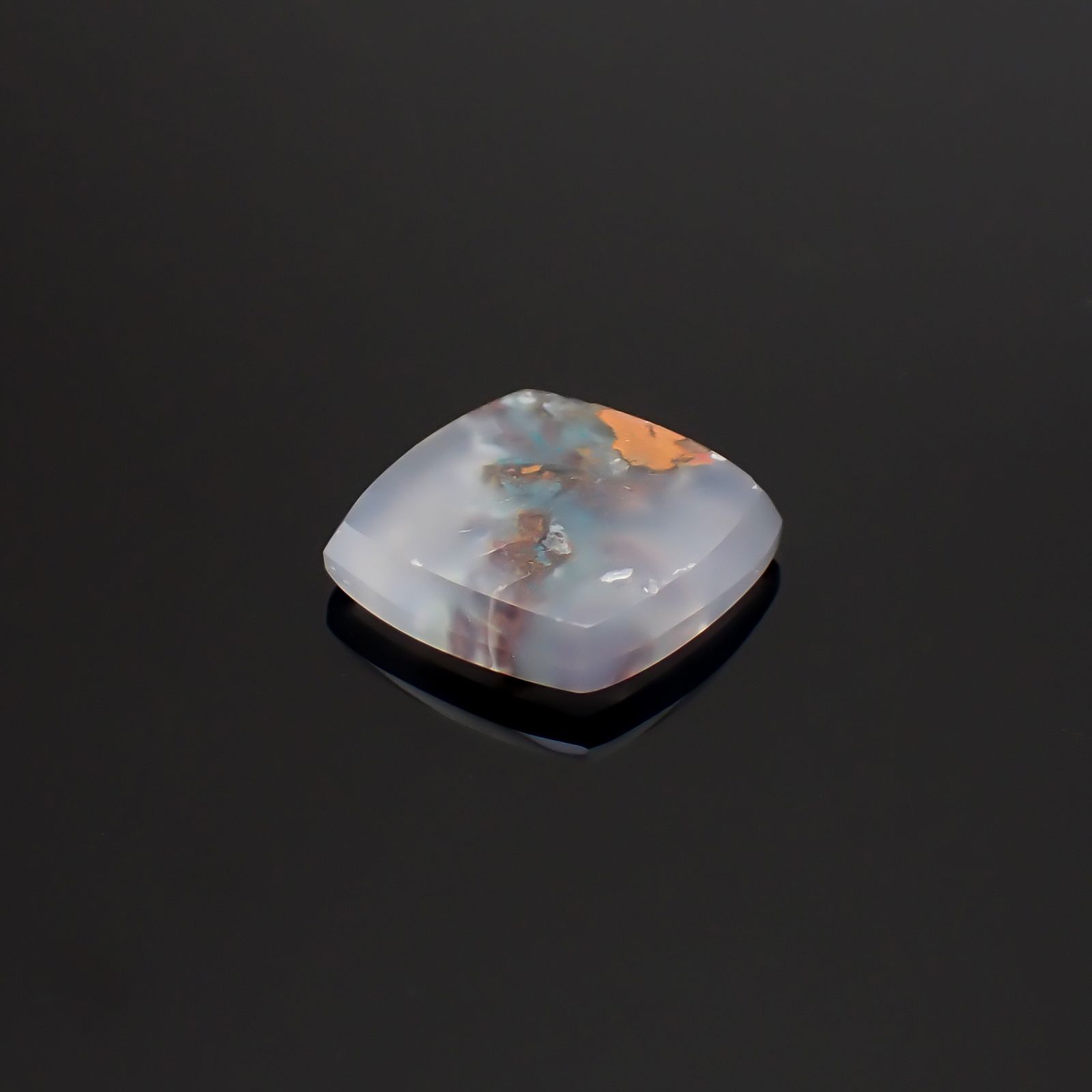 コッパークリソコラインカルセドニー インドネシア産 11.45ct / 16.4x16.3mm前後 [260932800]