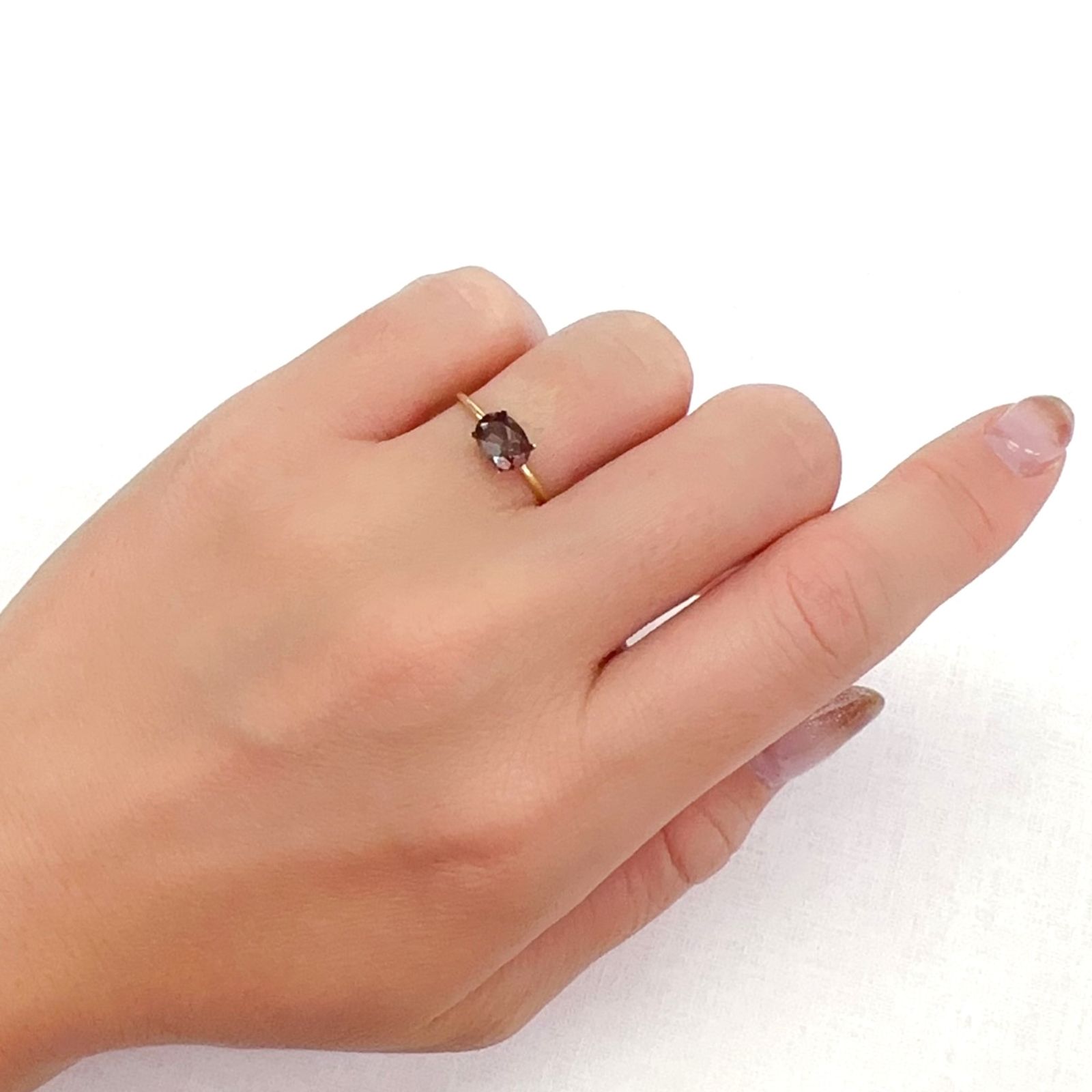 バイカラーアンデシン モンゴル産 0.82ct[231023571]7.1x5.1mm前後