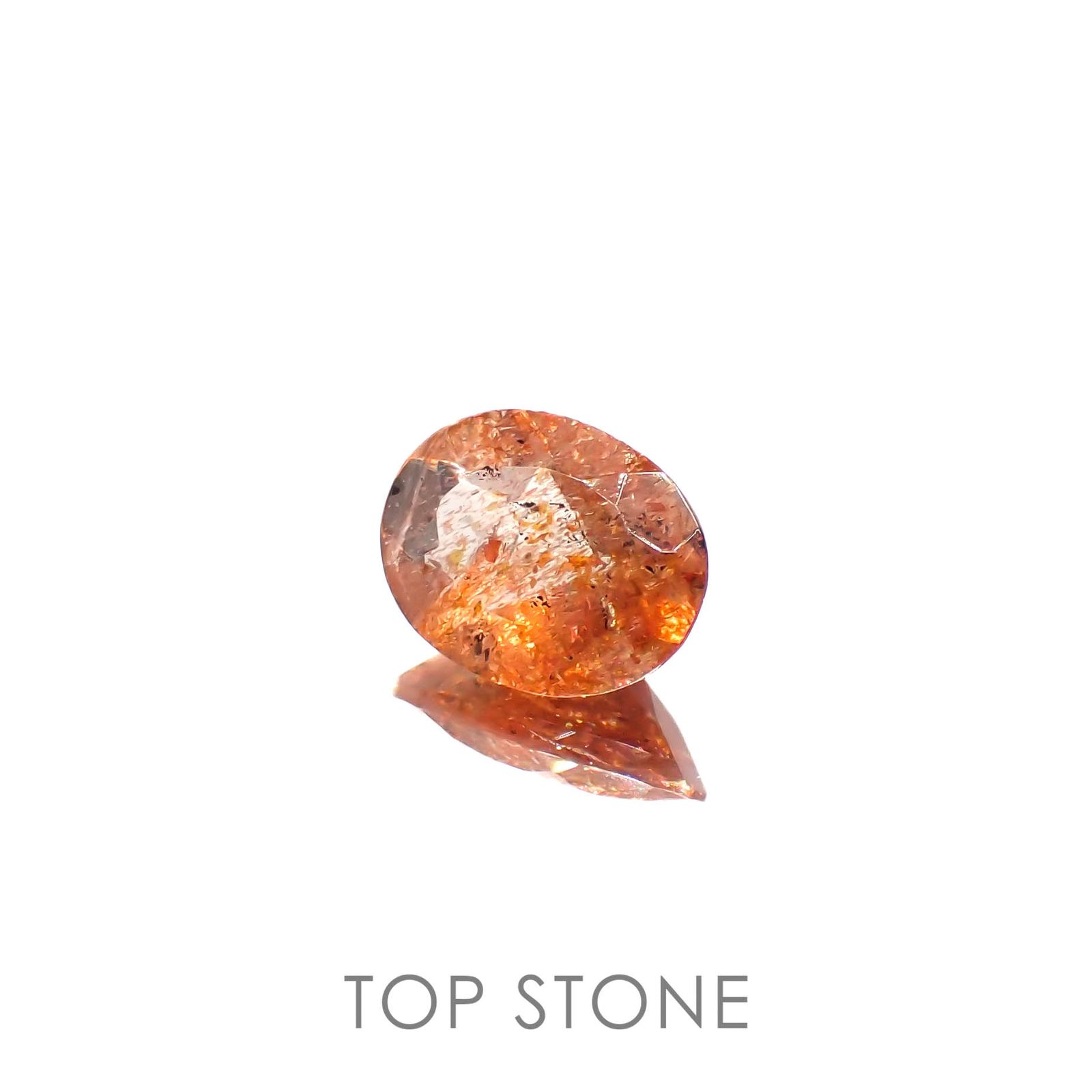 イリュージョンサンストーン(宝石名フェルドスパー)タンザニア産 1.42ct 識別済[230120116]9x6.9mm前後