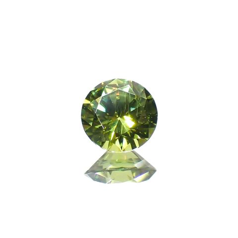 デマントイドガーネット(宝石名デマントイド・ガーネット)ロシア産 0.32ct 識別済[221219467]4.2x4.2mm前後