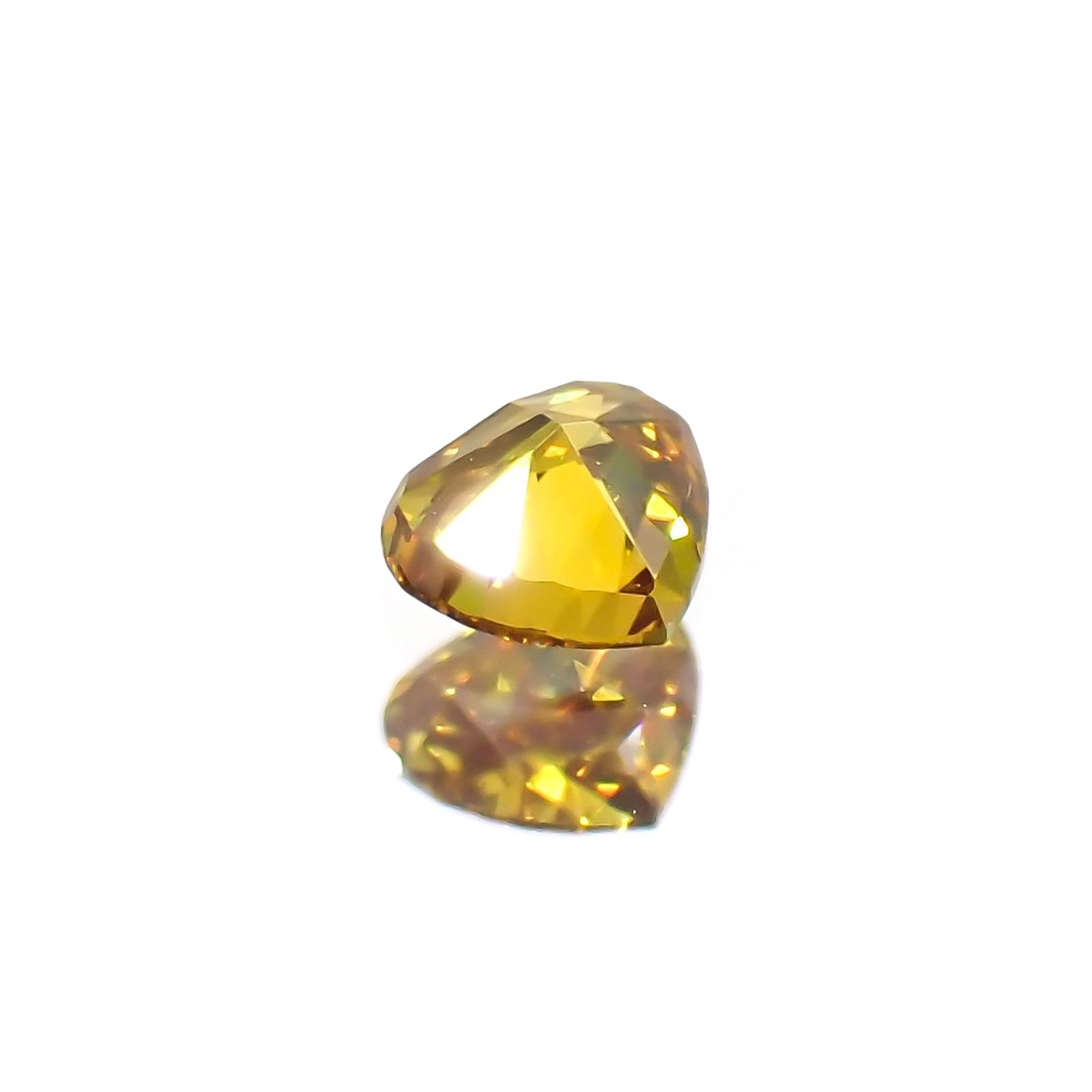 オレンジダイヤモンド SI-1 | FANCY DEEP YELLOW ORANGE(宝石名ダイアモンド) ソ付(CGL) 0.133ct / 3.06x3.36mm前後 [220115149]