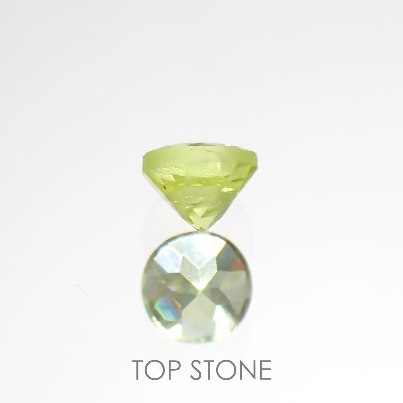 パロットクリソベリル(宝石名クリソベリル)インド産 0.16ct 識別済[220114509]2.9x2.9mm前後