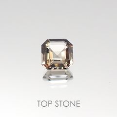 シャンパンカラートルマリン(宝石名トルマリン) ブラジル産 0.63ct 識別済[20095683]5.1×5.1mm前後