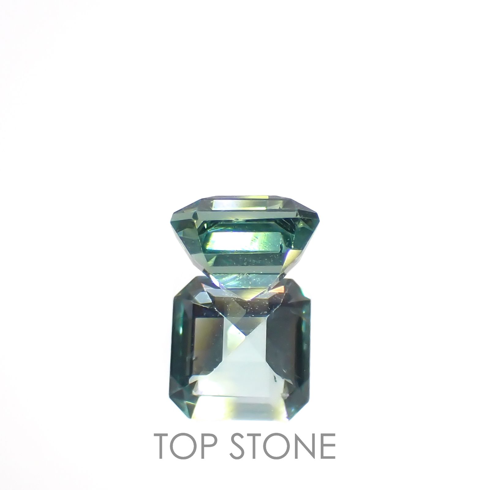 ブルーグリーントルマリン(宝石名トルマリン)ルワンダ産 0.94ct 識別済[221118988]5.7x5.6mm前後