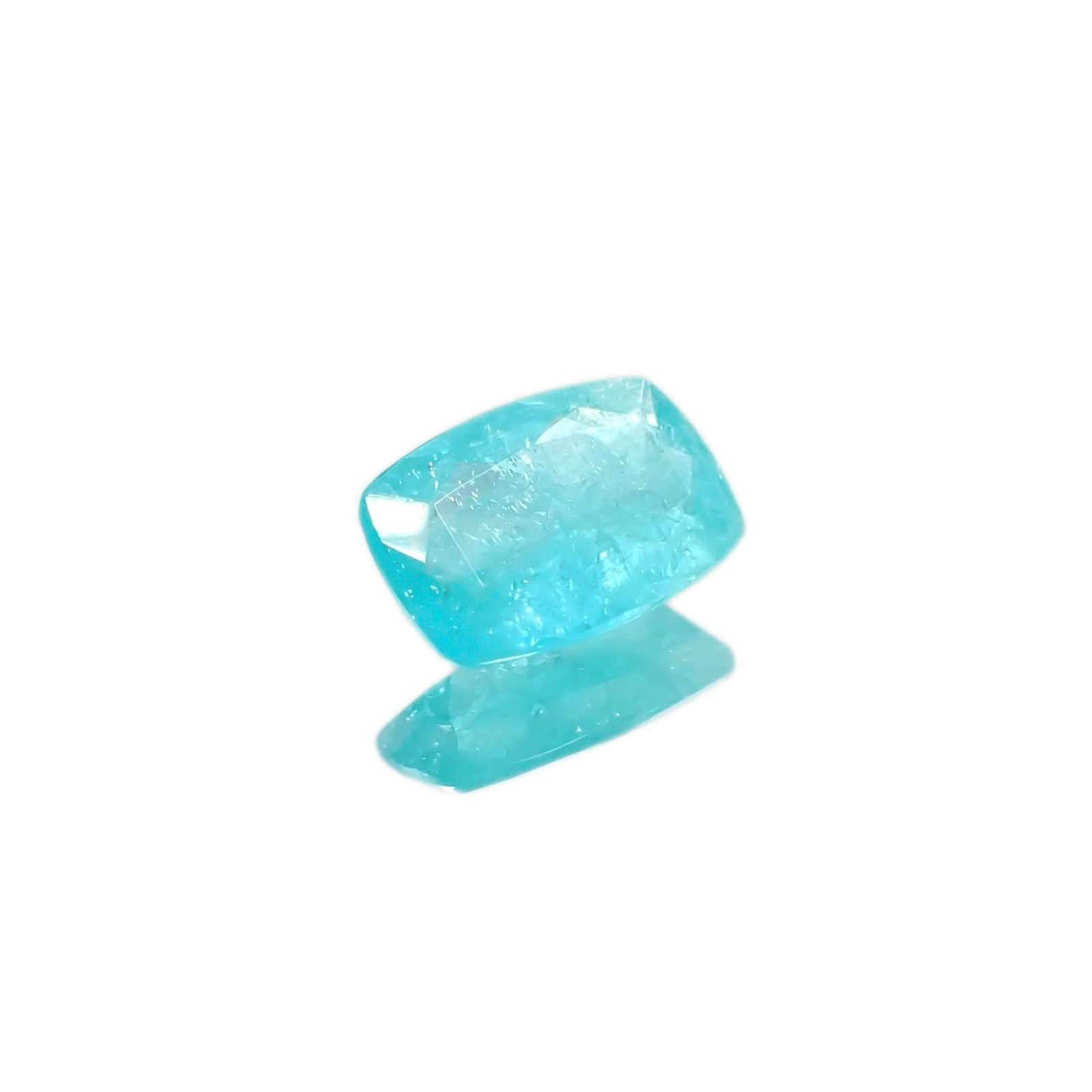 パライバトルマリン(宝石名トルマリン/別名パライバ・トルマリン) ブラジル産 GIA鑑付 0.99ct / 8×5.5mm前後 [19110908]