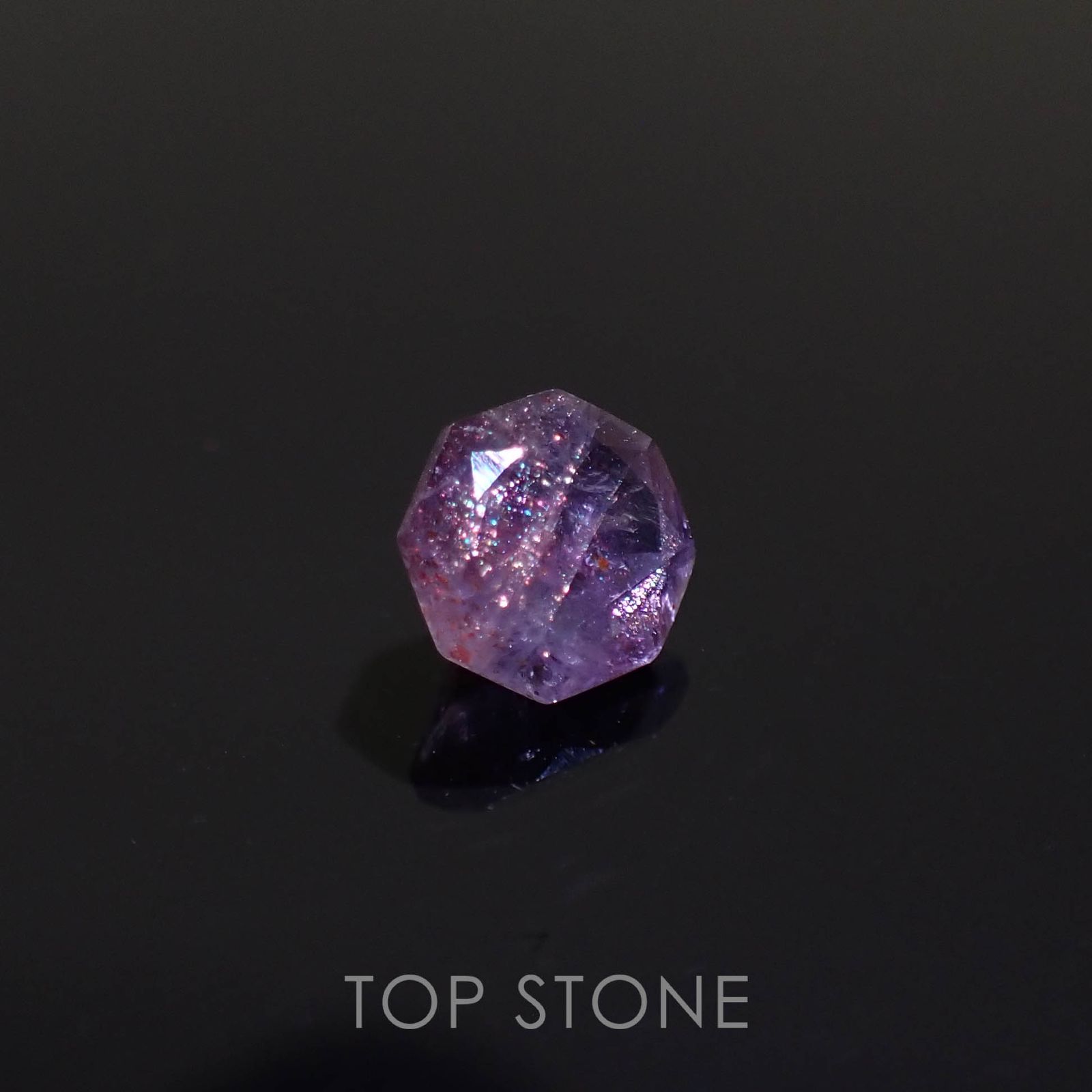 ◇オクタゴンカット◇ブラッドショットアイオライト インド産 0.92ct[230320942]6.1x6mm前後