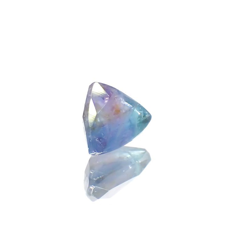 バイカラーパライバトルマリン 非加熱 ブラジル・バターリャ鉱山産 0.19ct[230220468]3.4x4.3mm前後