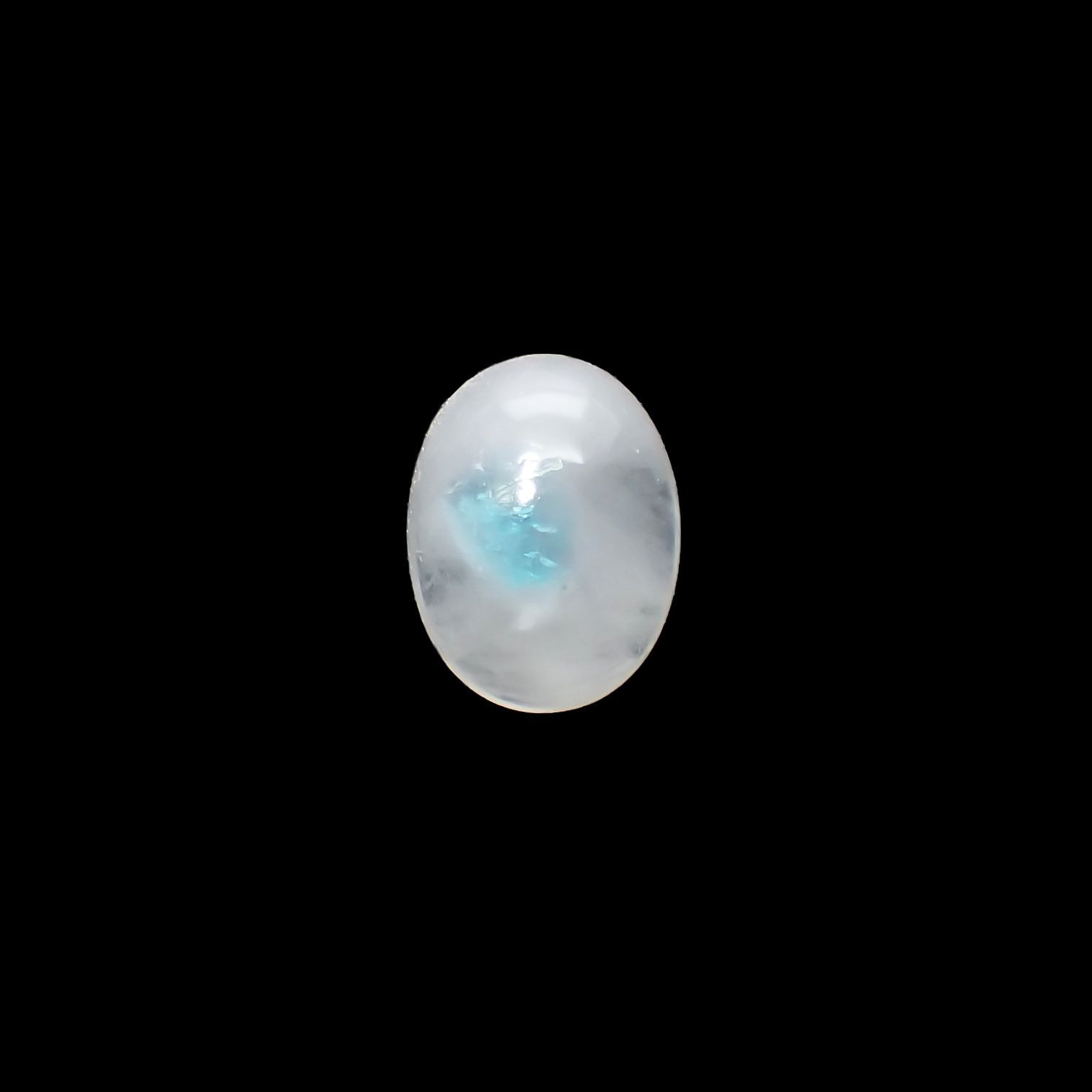 パライバトルマリンインクォーツ(宝石名トルマリンインクォーツ/別名パライバ・トルマリンインクォーツ) ブラジル産 1.34ct 識別済[210711996]7.9×6.1mm前後