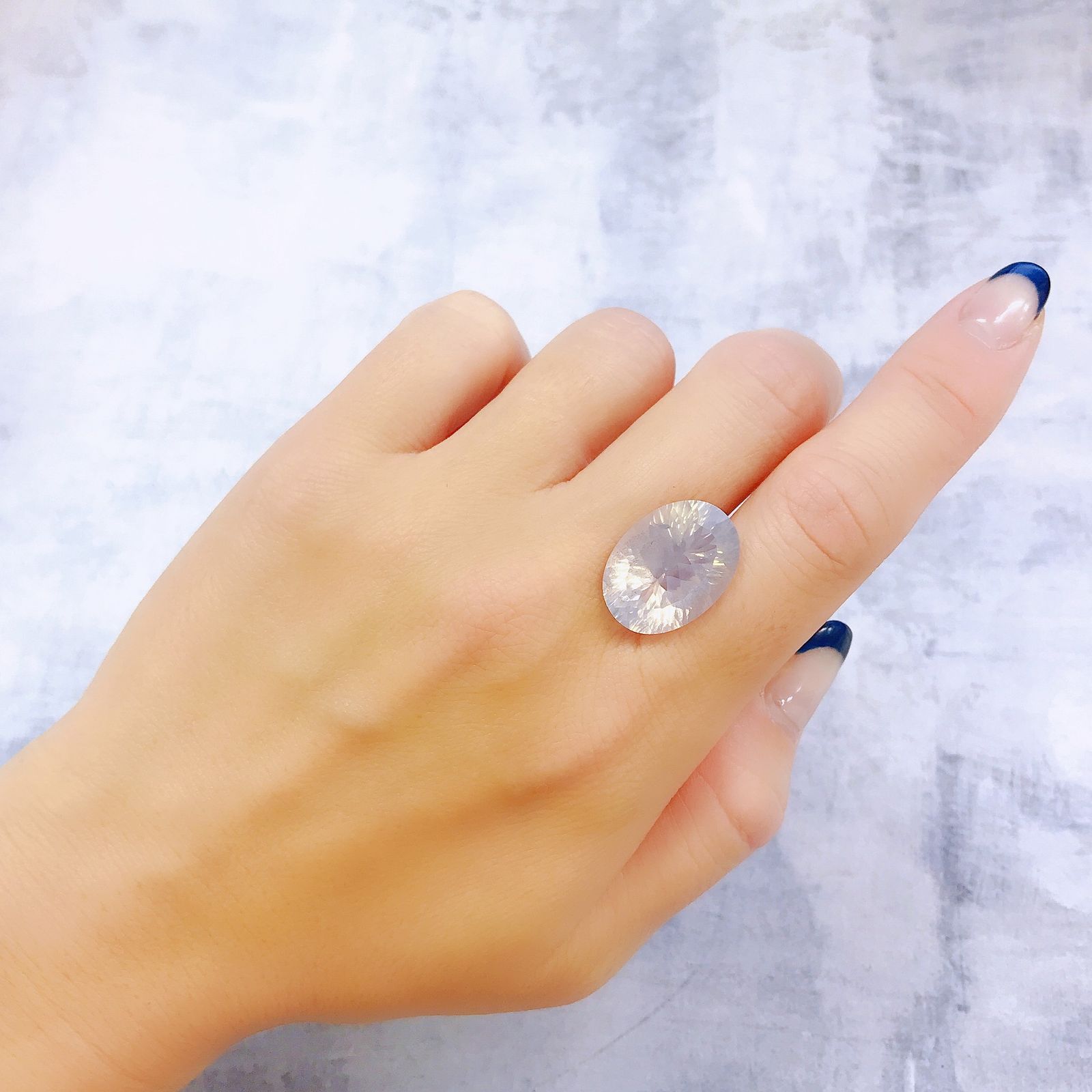 ◇コンケーブカット◇スコロライト ブラジル産 14.42ct[221119013]19x13.9mm前後