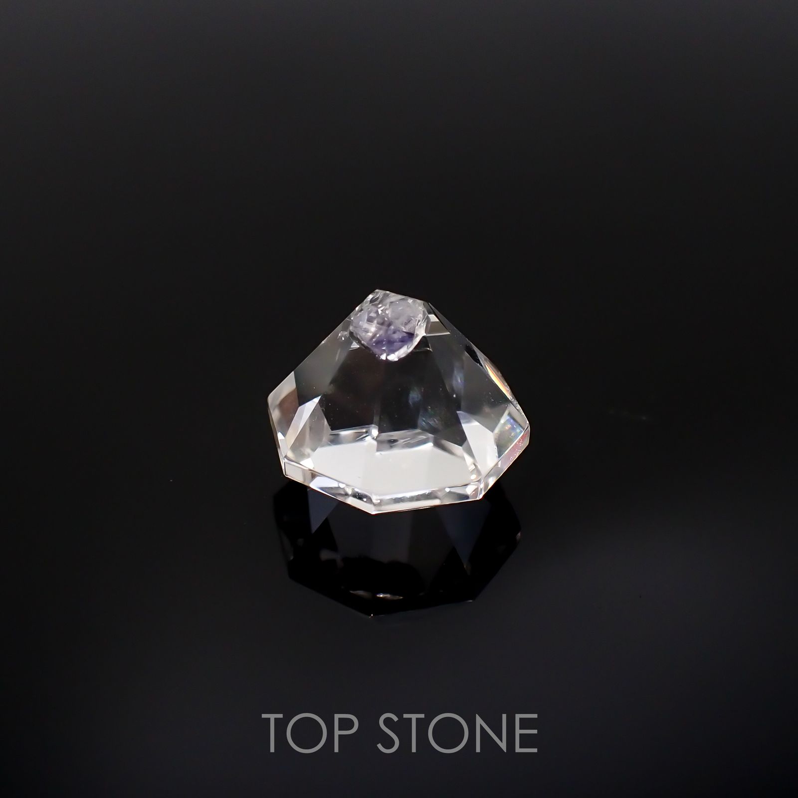◇オクタゴンカット◇フローライトインクォーツ マダガスカル産 9.15ct[220515709]12.6x12.4mm前後