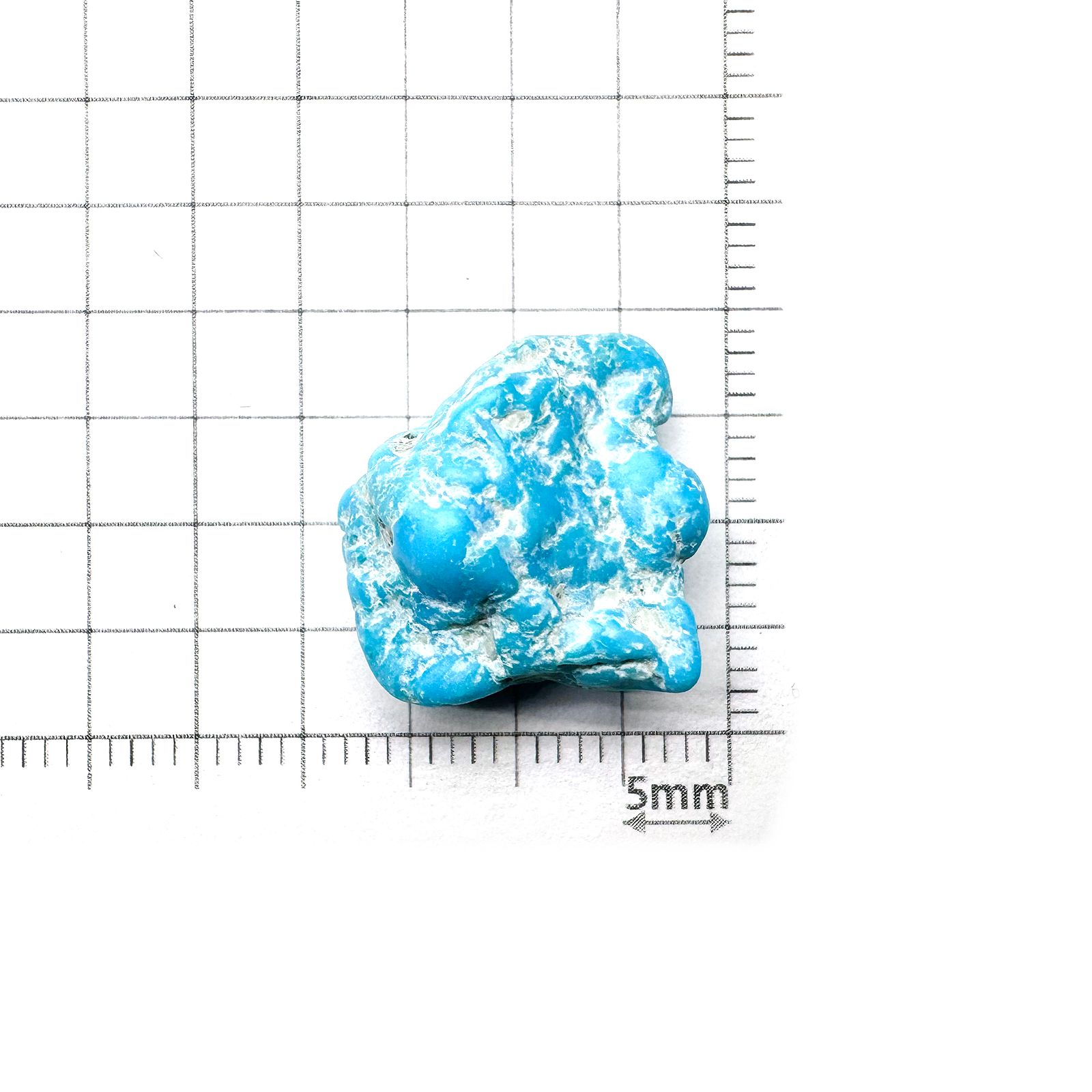 ターコイズ 原石 アメリカ・アリゾナ州キングマン産 11.78ct[240226377]19.2x16.5mm前後