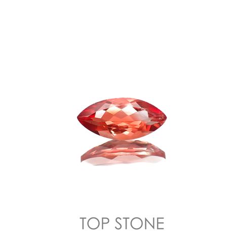 レッドラブラドライト(宝石名ラブラドライト)エチオピア産 0.85ct 識別済[221018257]10.1x4.8mm前後