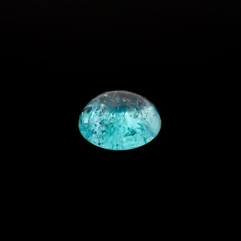 バイカラーパライバトルマリン(宝石名トルマリン/別名パライバ・トルマリン)ブラジル・キントス鉱山産 1.294ct ソ付(宝貴協)[221018764]7.2x7.1mm前後