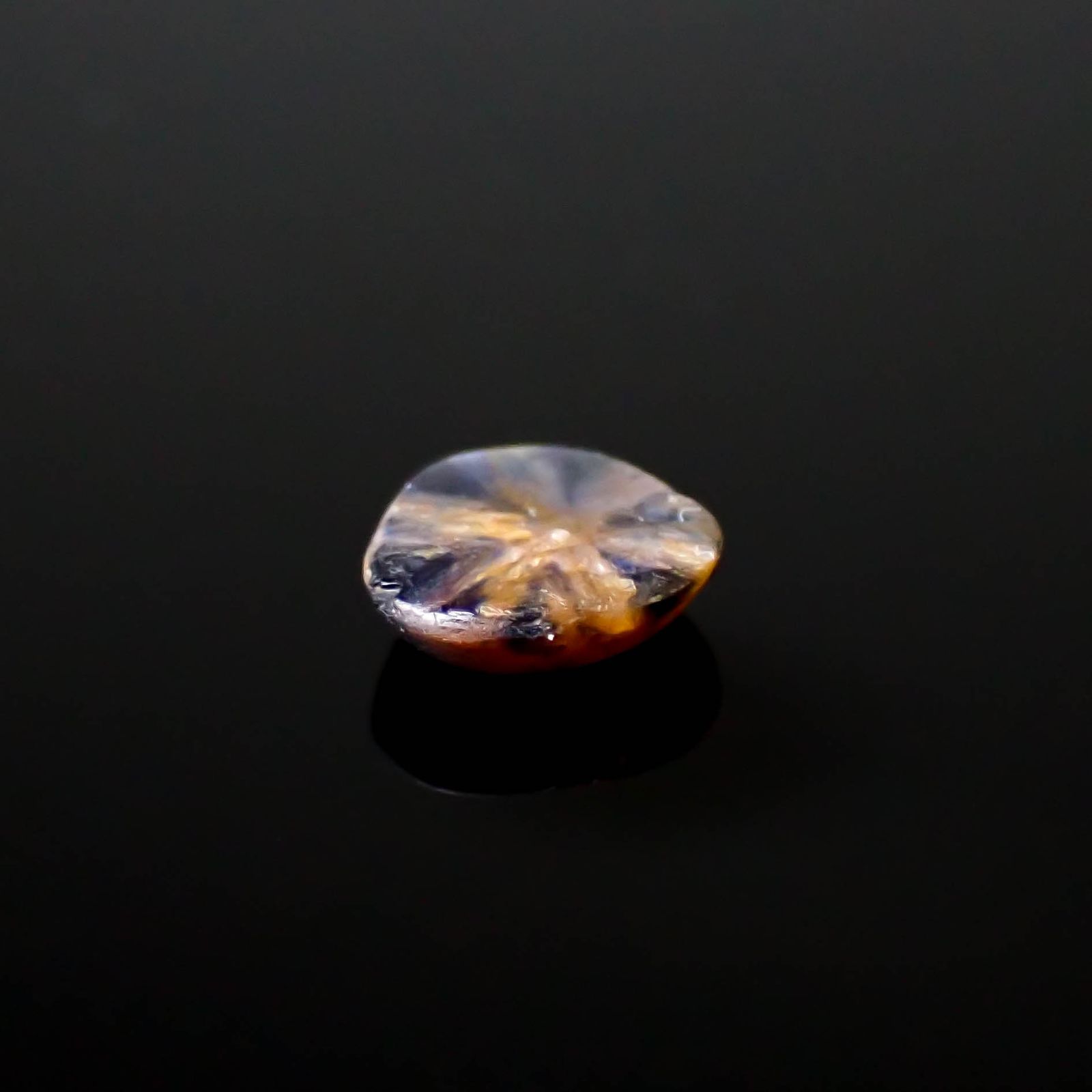トラピッチェサファイア 原石スライス磨き ビルマ産 0.49ct