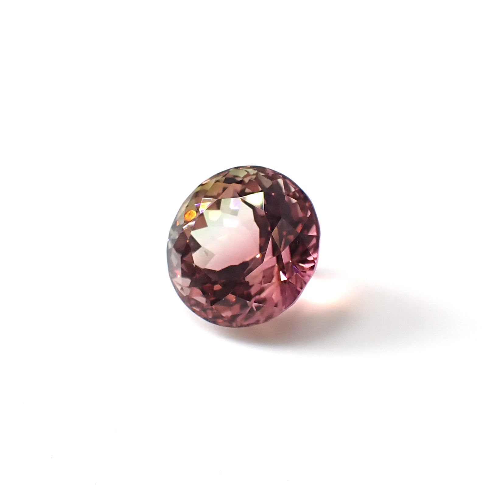 バイカラートルマリン(宝石名バイカラー・トルマリン)ブラジル産 11.741ct ソ付(彩珠)[250931151]13.8x13.6mm前後