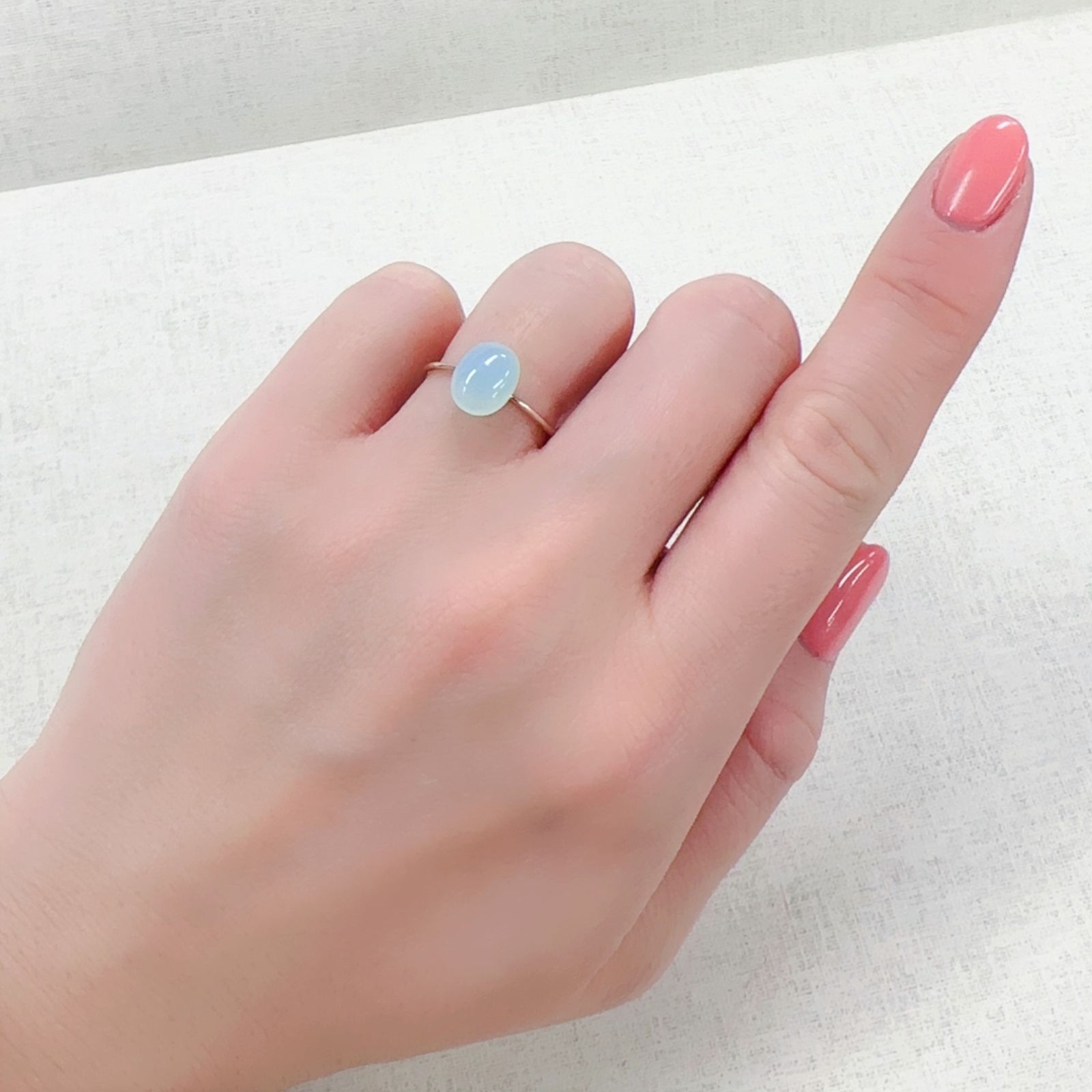 ブルーオパール ペルー産 1.50ct[230220676]9x7.1mm前後