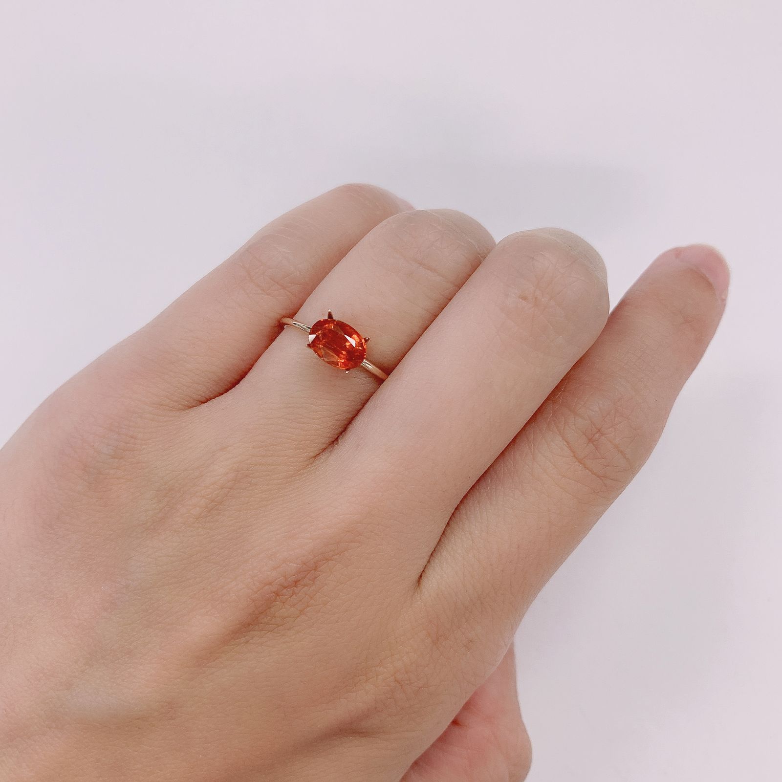 オレンジカイヤナイト タンザニア産 ルース 1.14ct[210812447]7.0×5.1mm前後
