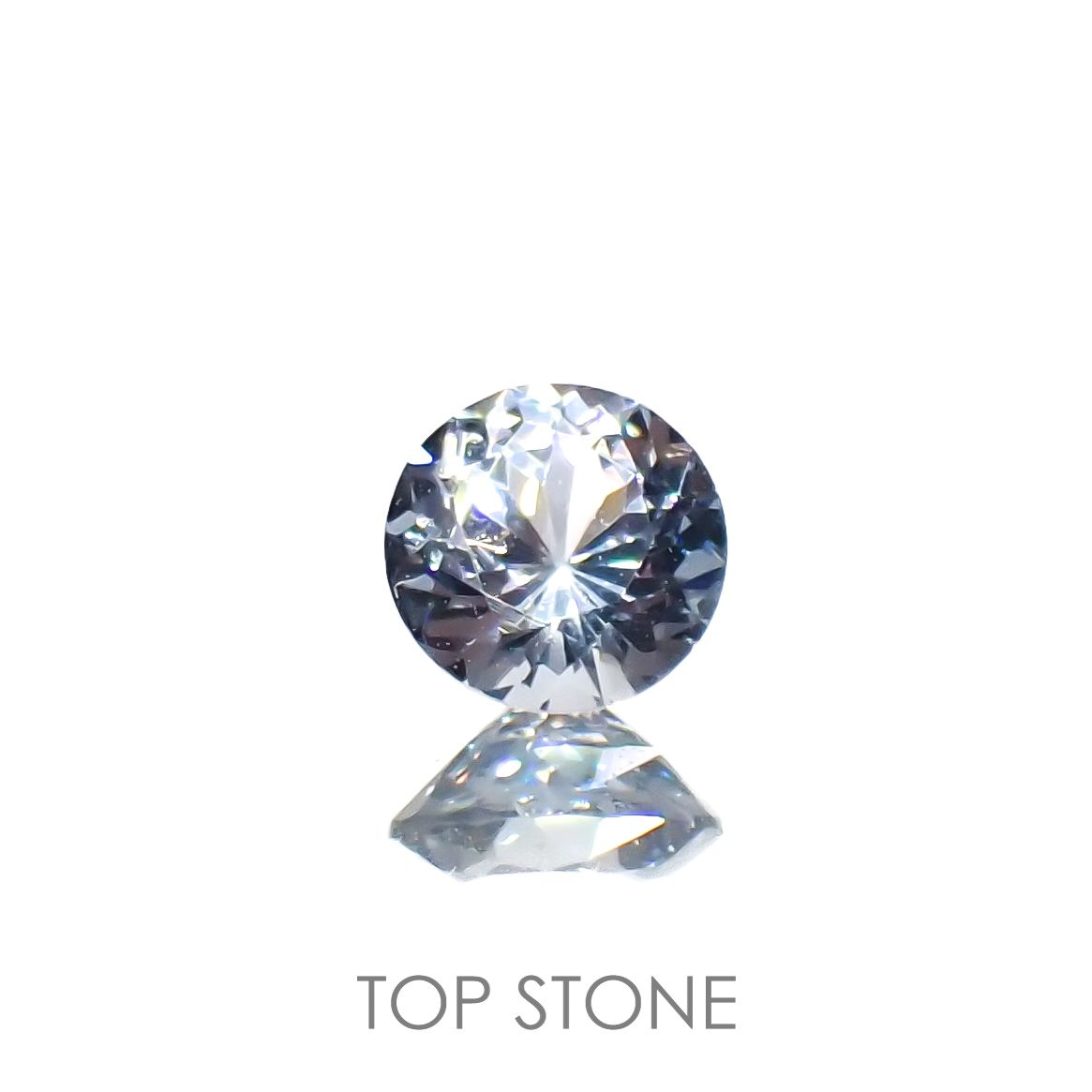グレイッシュブルースピネル(宝石名スピネル)ビルマ/マダガスカル産 0.24ct 識別済[230119901]3.9x3.8mm前後