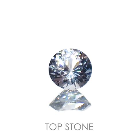 グレイッシュブルースピネル(宝石名スピネル)ビルマ/マダガスカル産 0.24ct 識別済[230119901]3.9x3.8mm前後