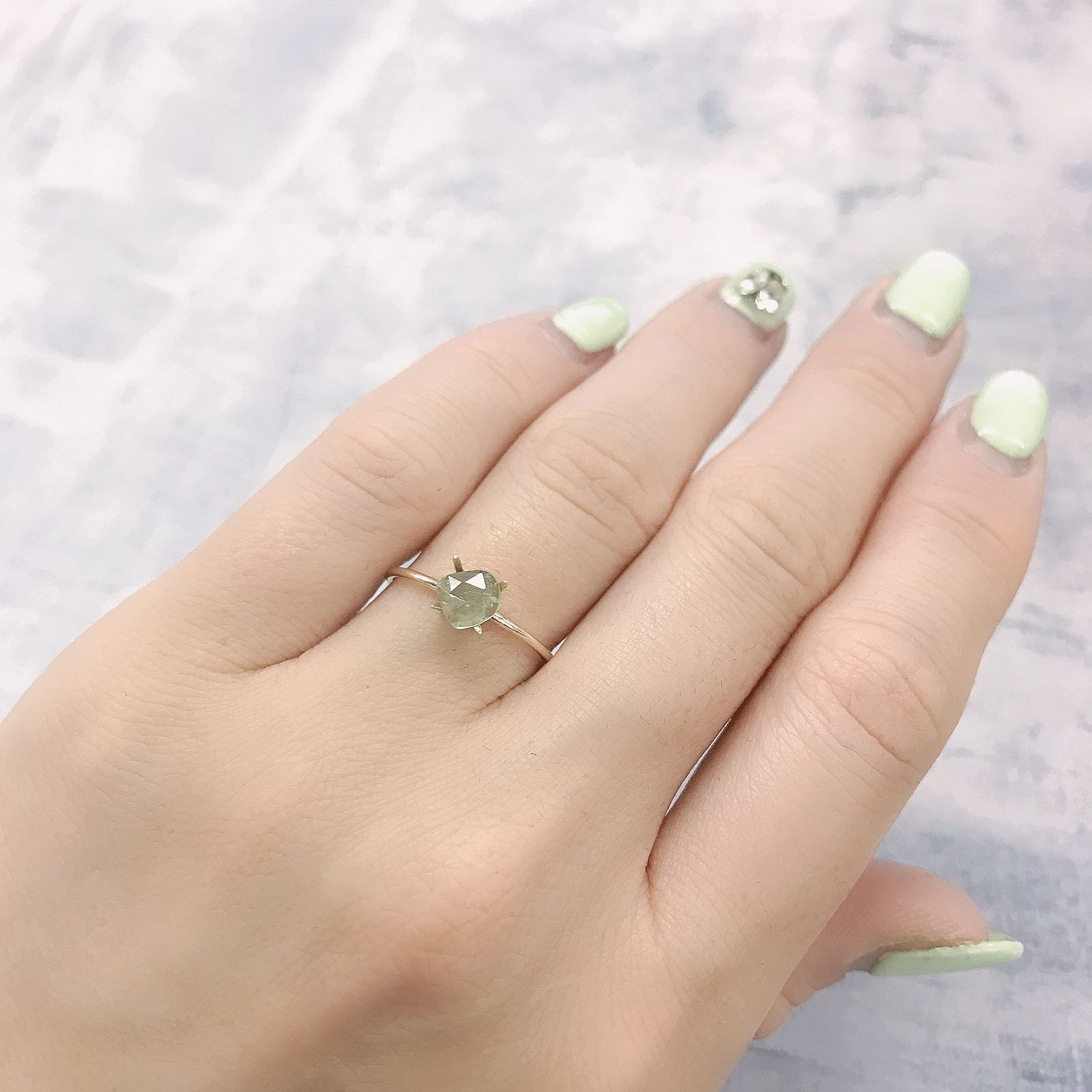 ◇ローズカット◇バナジウムコーネルピン(宝石名コーネルピン)タンザニア・タンガ州産 0.62ct 識別済[220115553]5.3x5mm前後