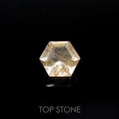◇ヘキサゴンカット◇ルチルクォーツSA(宝石名ルチルレイテッド・クォーツ)ブラジル産 0.82ct 識別済[220817469]6.1x6.1mm前後