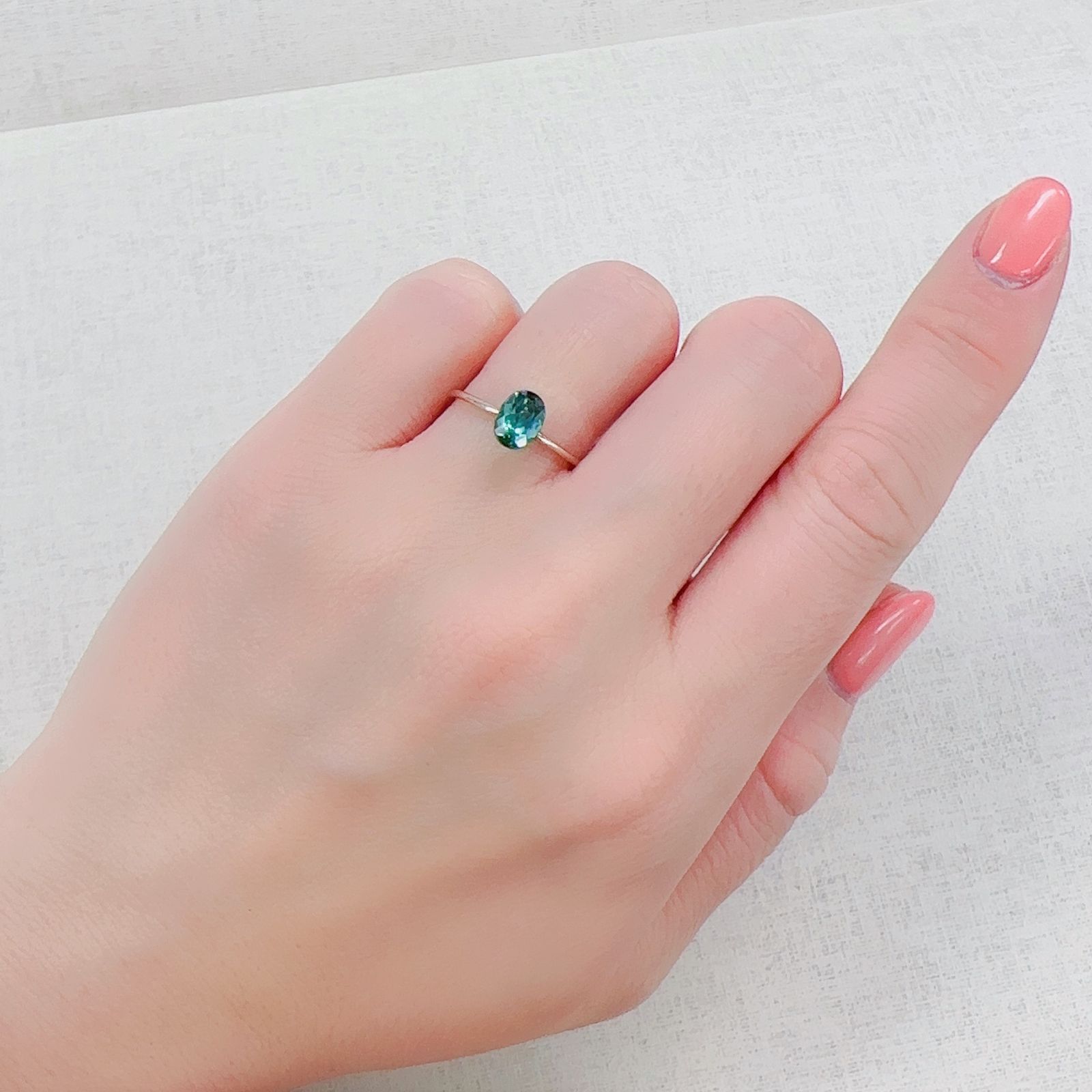 ブルーグリーントルマリン ブラジル産 0.94ct[230320976]7.1x5mm前後