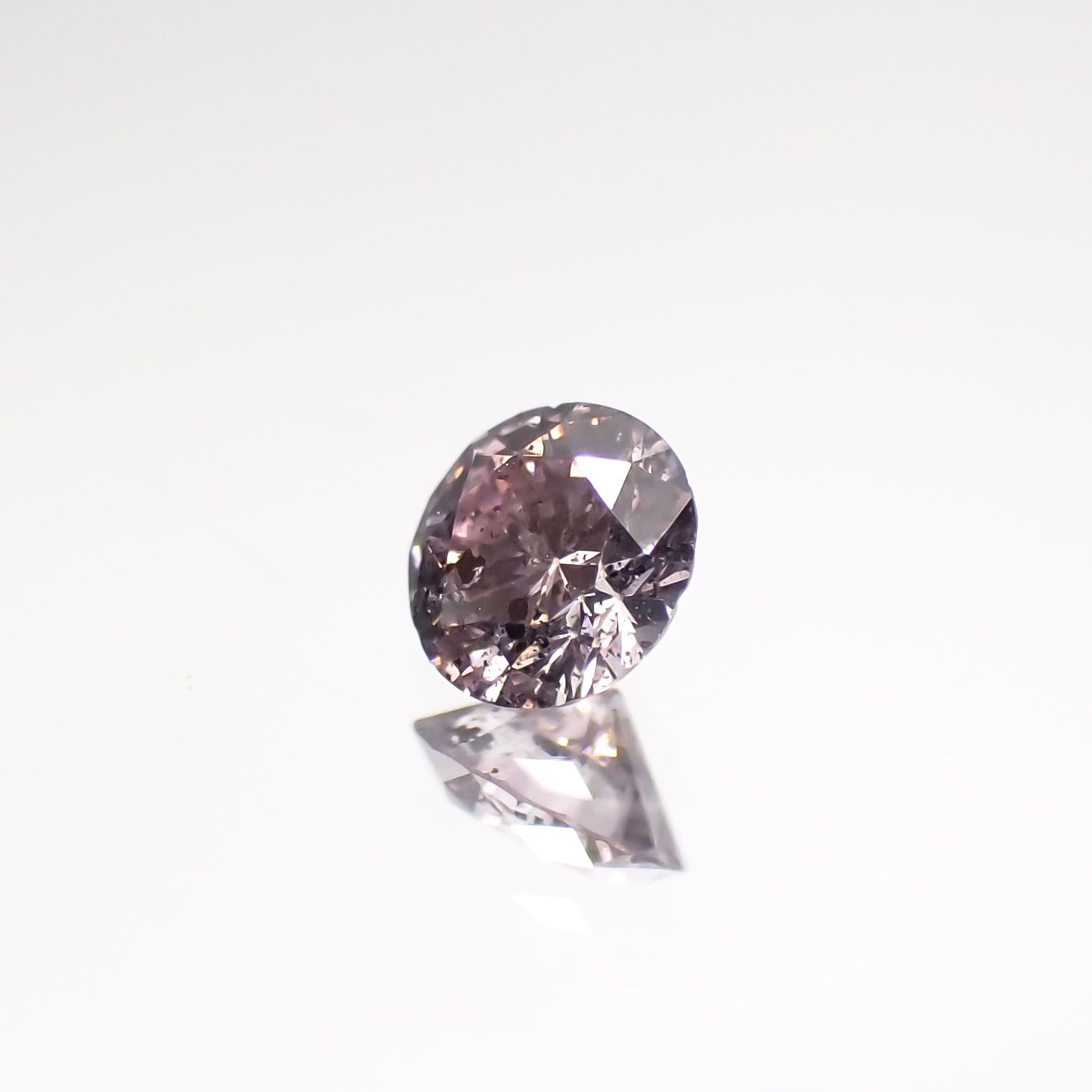 ピンクダイヤモンド(宝石名ダイヤモンド) I-2 / LIGHT BROWNISH PURPLISH PINK 0.095ct ソ付(CGL)[210711785]2.9×2.9mm前後