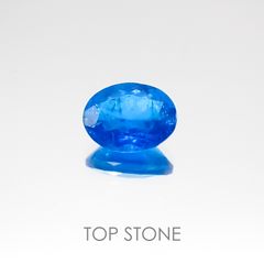 ネオンブルーアパタイト ブラジル産 ルース 1.17ct[20128300]7.8×6mm前後
