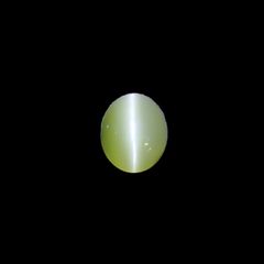 クリソベリルキャッツアイ(宝石名クリソベリル・キャッツアイ) スリランカ産 1.150ct ソ付(彩珠)[210711493]6.1×5.1mm前後