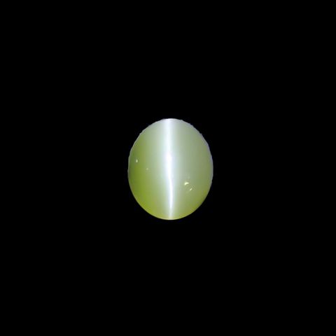 クリソベリルキャッツアイ(宝石名クリソベリル・キャッツアイ) スリランカ産 1.150ct ソ付(彩珠)[210711493]6.1×5.1mm前後