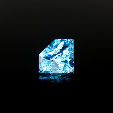 ◇カスタムカット◇オイルインクォーツ パキスタン産 0.76ct [230522095]6.3x8.1mm前後