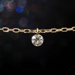 ◇La terre(ラ・テール)◇K18ダイヤモンドチャーム TTLC/SI(宝石名ダイアモンド) 0.052ct 識別済[220515743]2.1x2.1mm前後