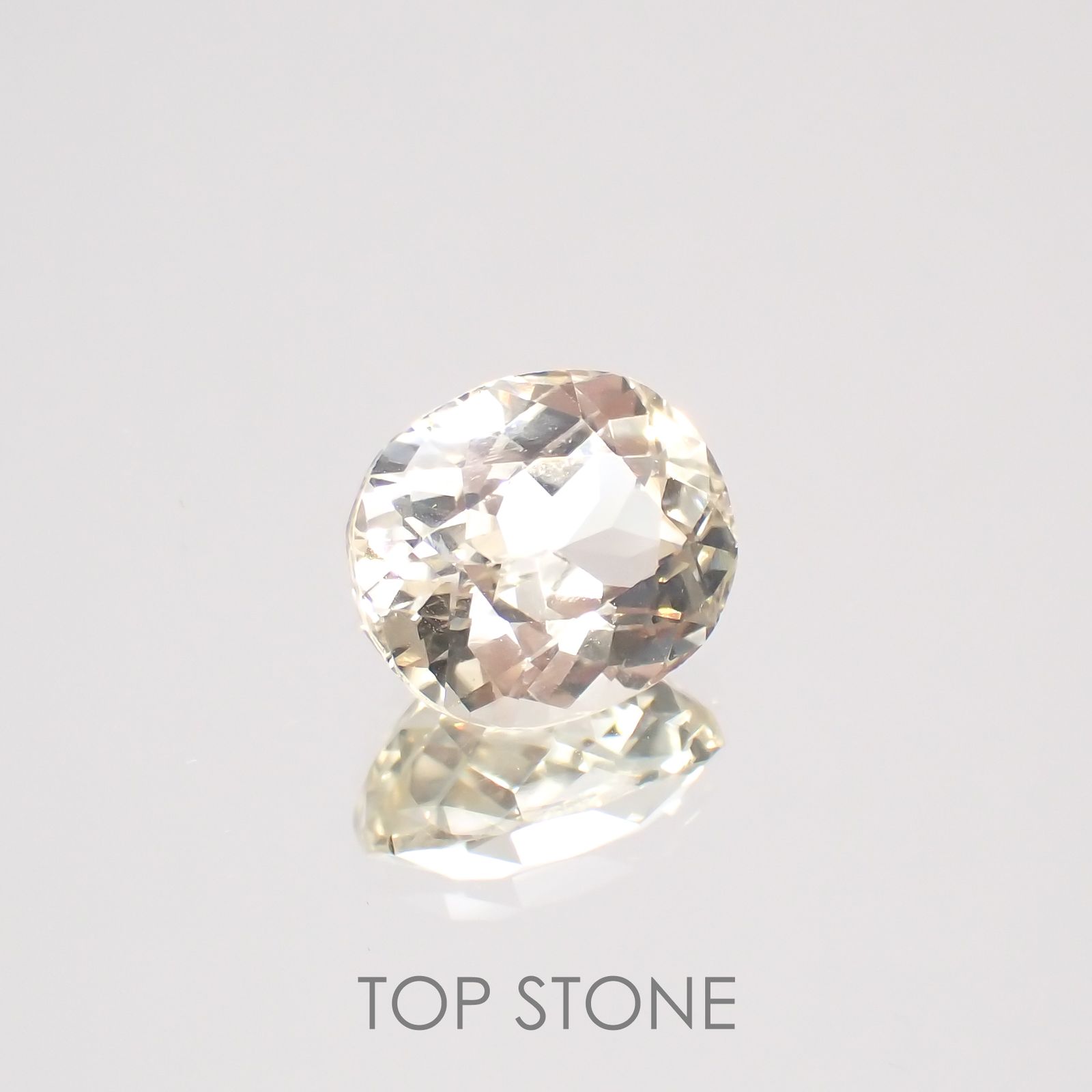 イエロースポジュミン(宝石名スポジュミン)アフガニスタン産 5.46ct 識別済[211113706]11.5x9.8mm前後