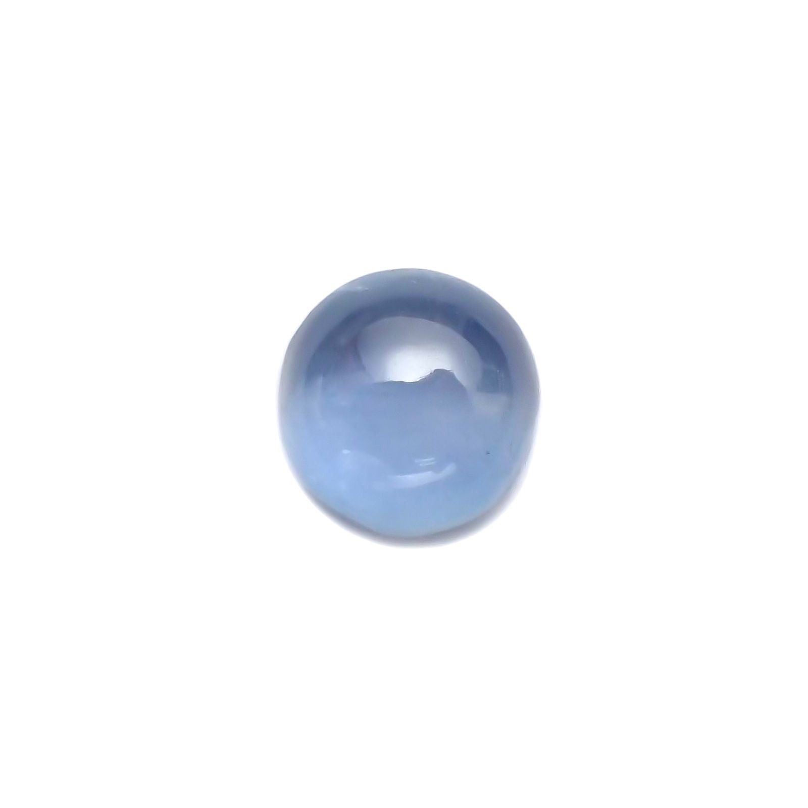 アパタイトキャッツアイ(宝石名ブルー アパタイト・キャッツアイ)マダガスカル産 1.591ct ソ付(彩珠)[231023940]6.8x6.7mm前後