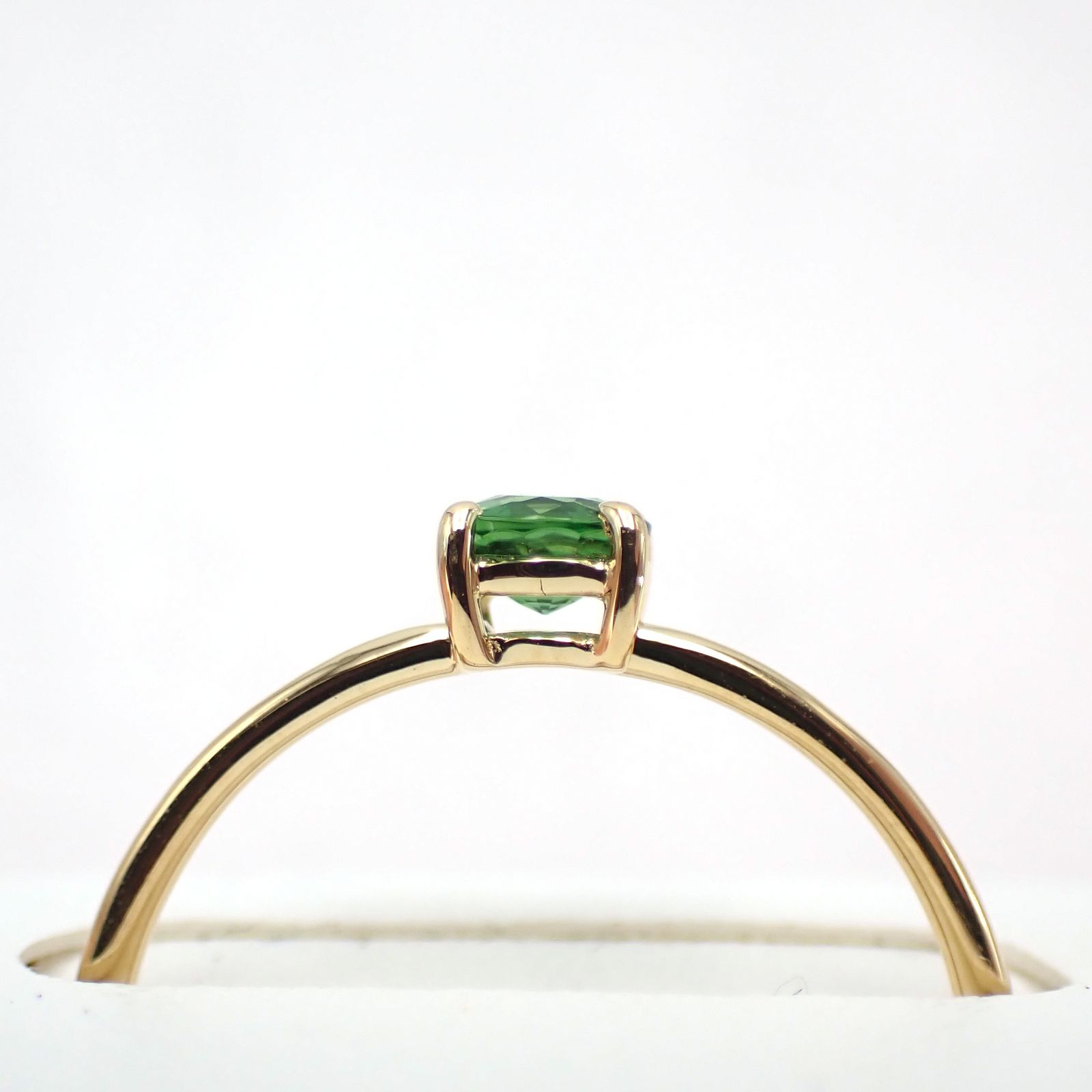 リング空枠：石留め▶クロムトルマリン（お客様製作例）