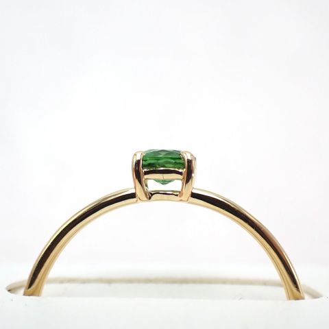 リング空枠：石留め▶クロムトルマリン（お客様製作例）