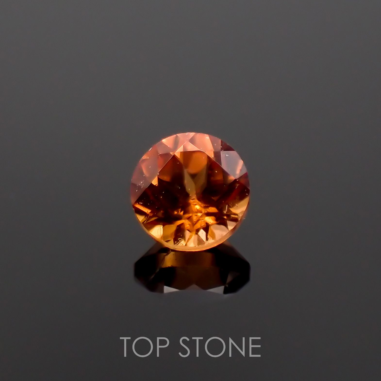 オレンジロードクロサイト 南アフリカ産 0.12ct[230321027]2.8x2.7mm前後