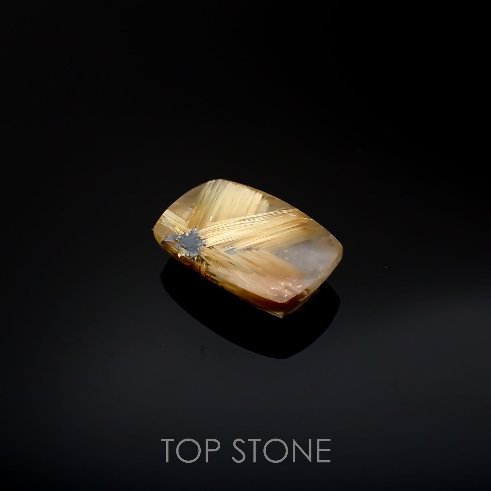 太陽タイチンルチルクォーツ ブラジル産 7.31ct[220716739]15.7x10.4mm前後