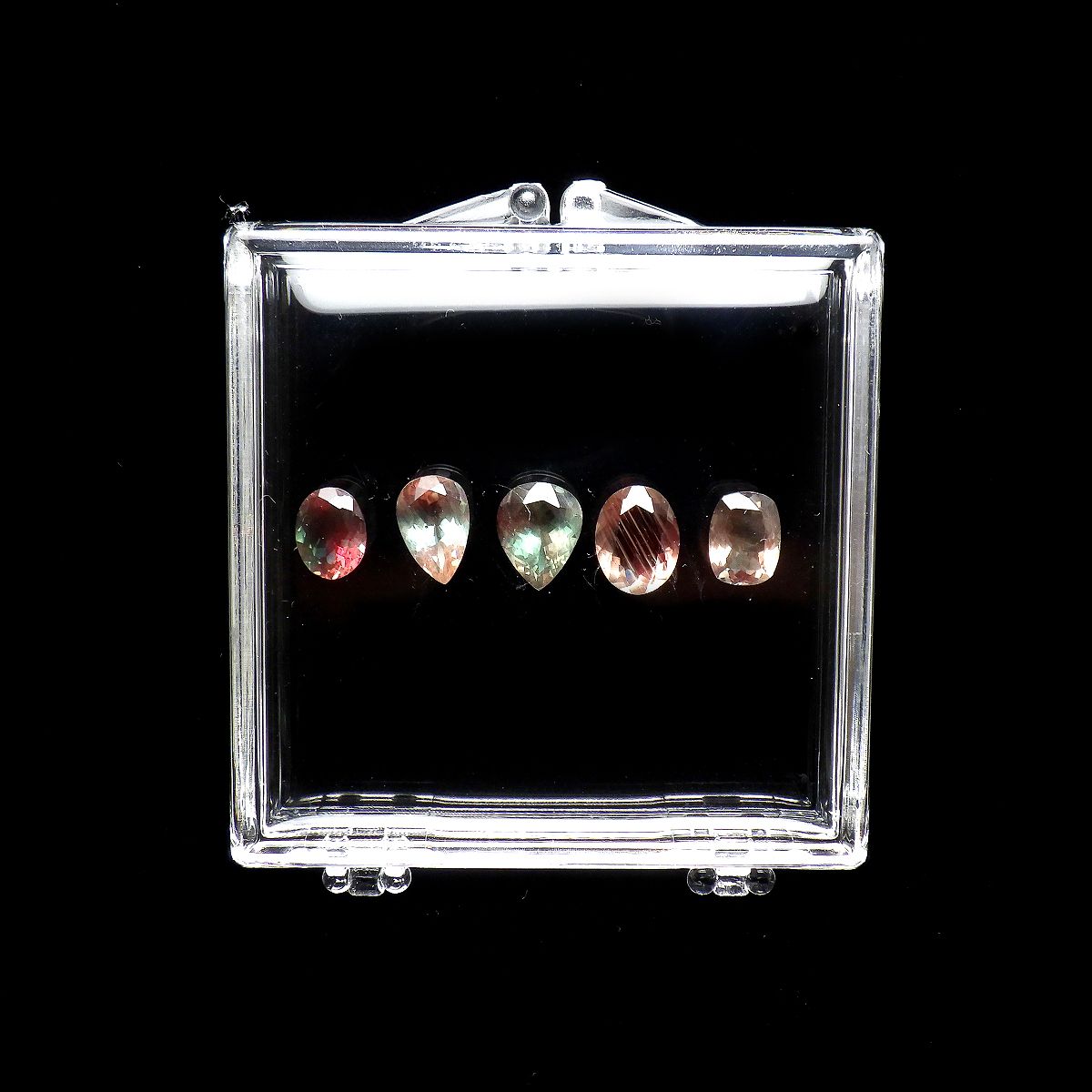 Gravity Free-ジェムピタ- 5個セット（クリア） 6.0x5.5cm（内寸：5.1x5.1cm)