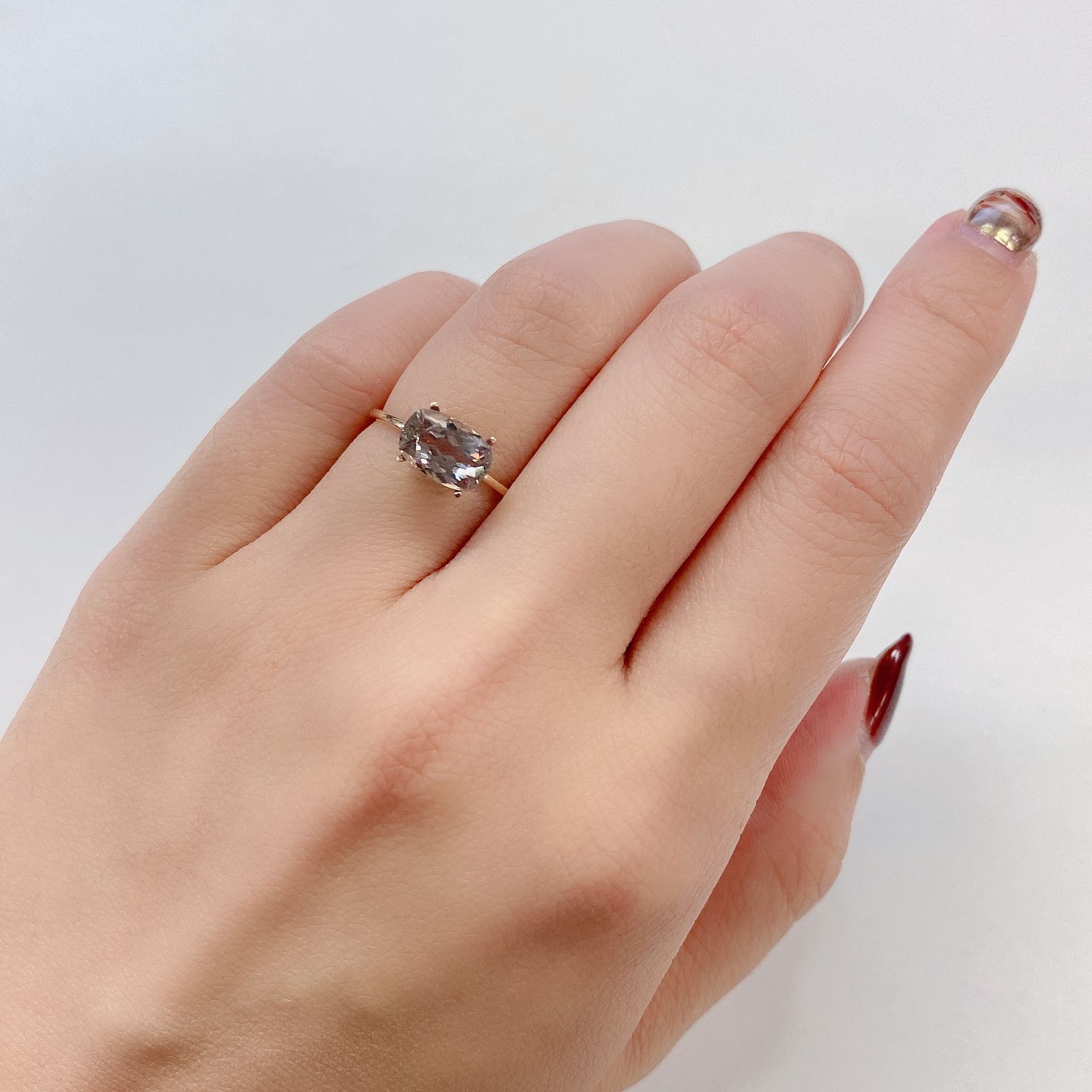 カラーチェンジ ダイアスポア(宝石名ダイアスポア カラーチェンジ・タイプ) トルコ産 1.777ct ソ付[210711632]8.7×5.9mm前後