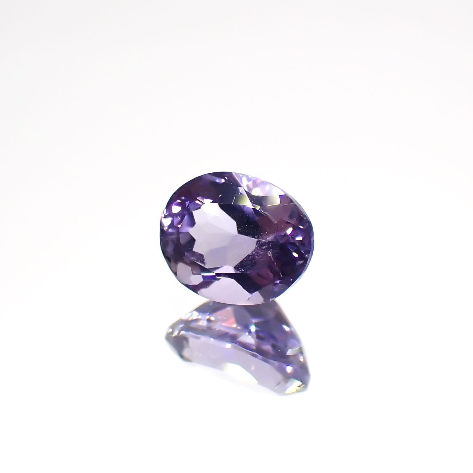 マリアライト(宝石名パープル・スキャポライト)スリランカ産 0.45ct 識別済[220114874]5.5x4.4mm前後
