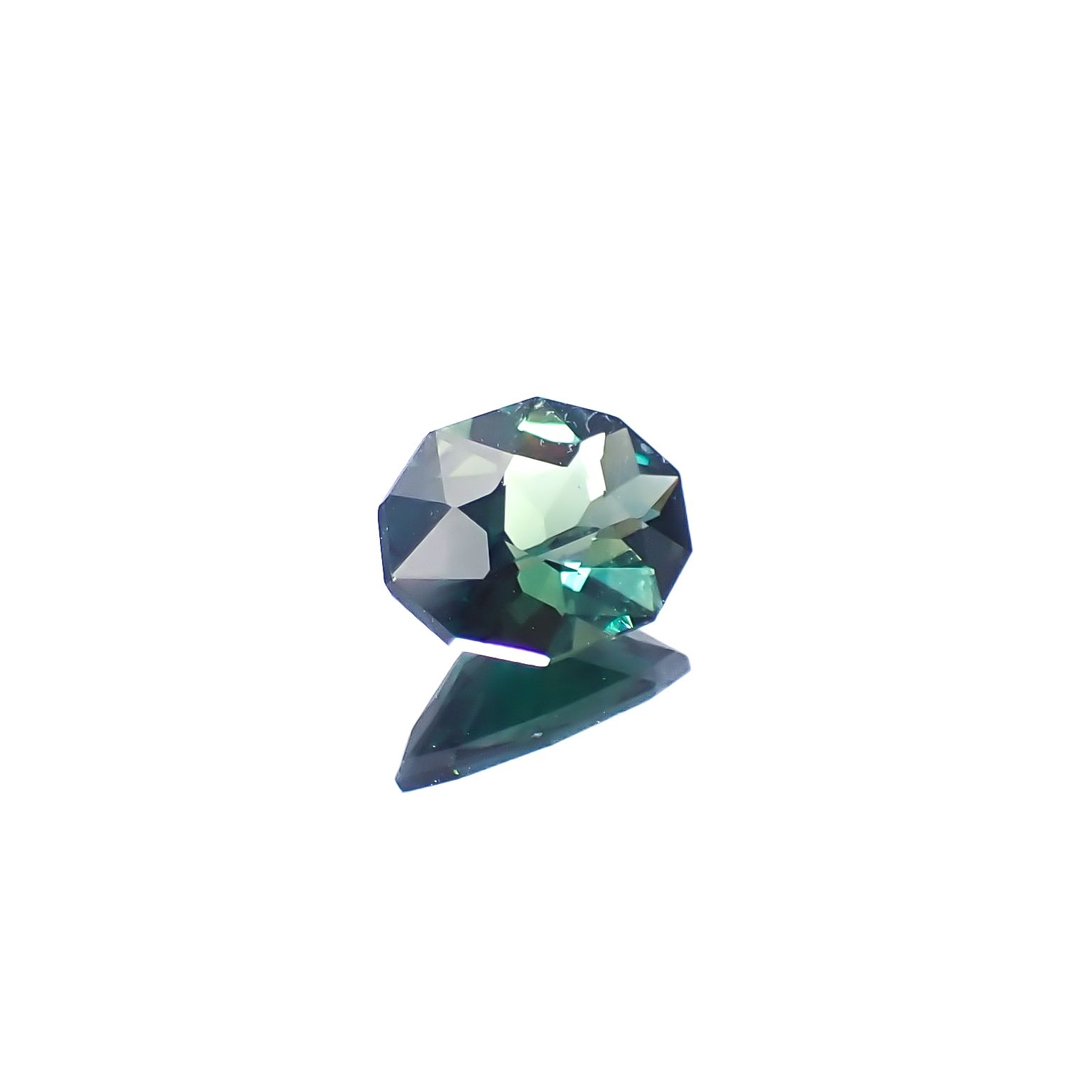 ◇カスタムカット◇バイカラーサファイア オーストラリア産 1.68ct [250229828]8.8x6.6mm前後