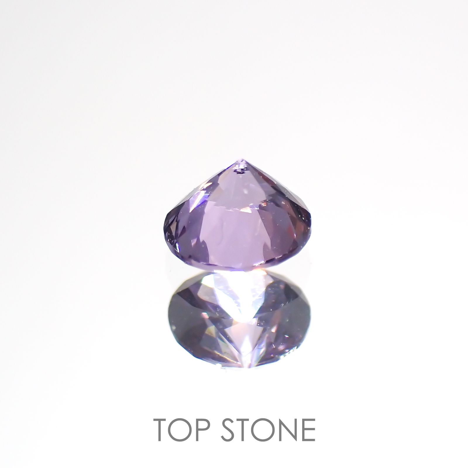 ラベンダーピンクスピネル(宝石名スピネル)ビルマ/マダガスカル産 0.25ct 識別済[220114550]3.7x3.7mm前後