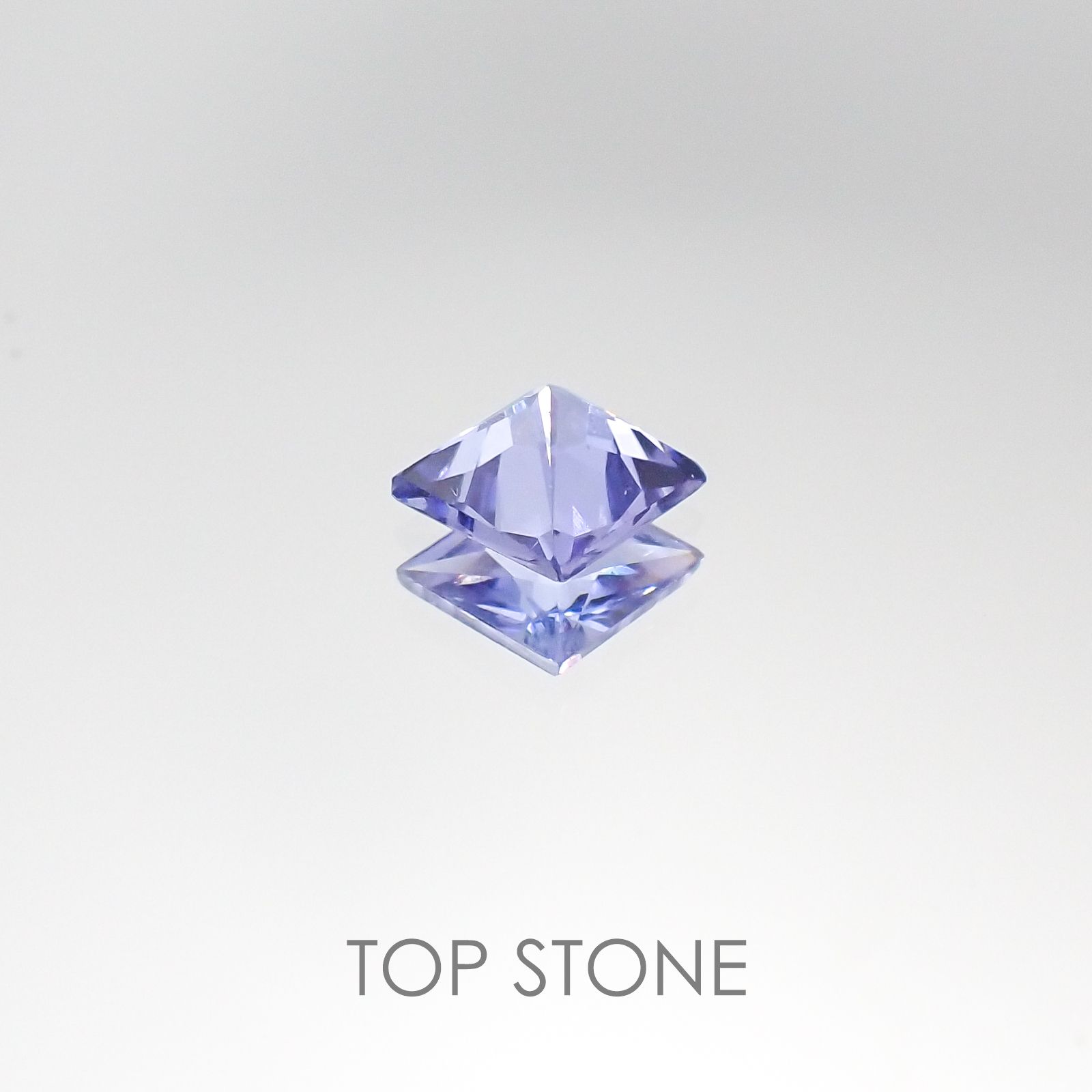 ◇プリンセスカット◇タンザナイト(宝石名タンザナイト) タンザニア産 0.57ct 識別済[20084850]4.7×4.7mm前後