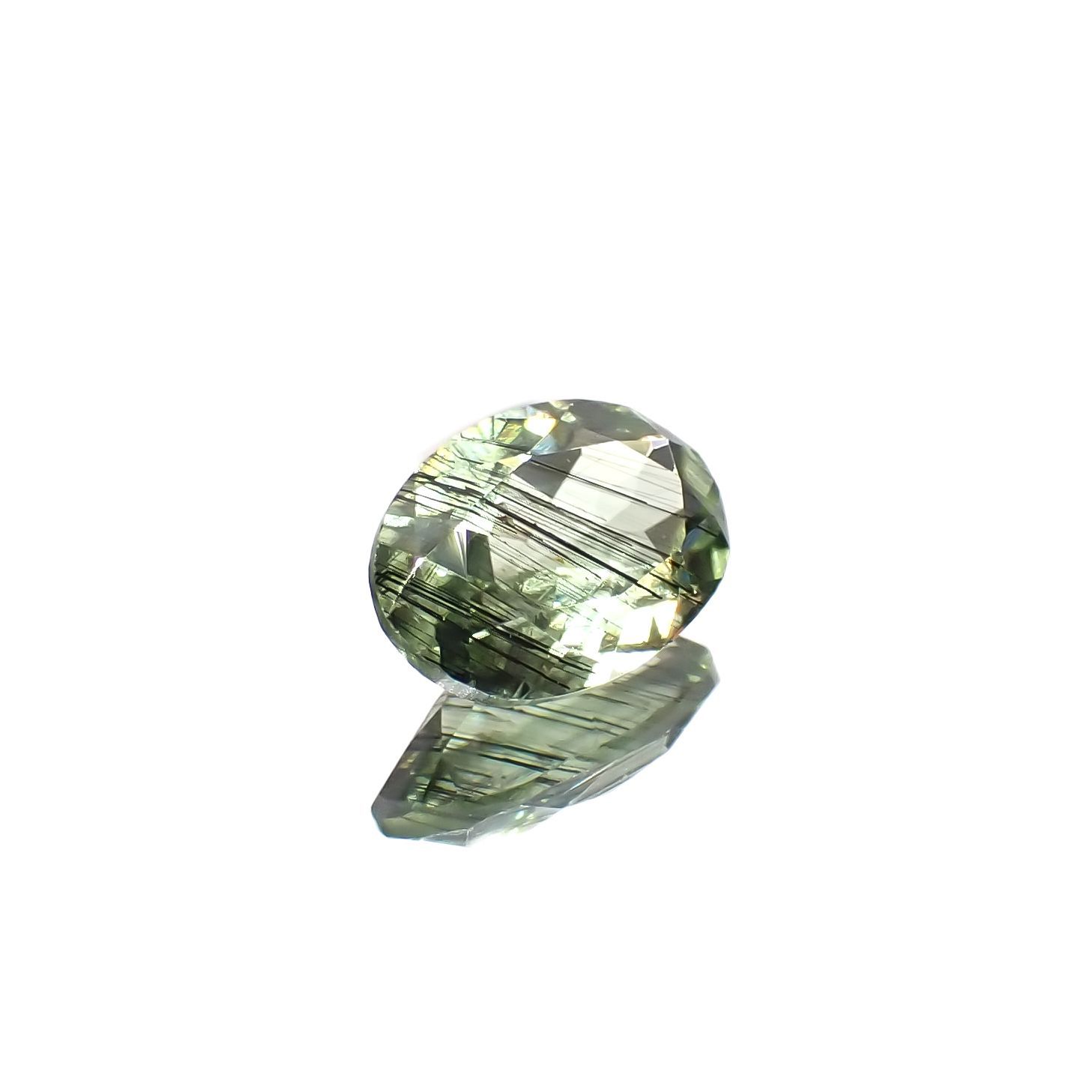 ルドウィジャイトインペリドット パキスタン産 1.63ct[230220735]9.1x6.4mm前後