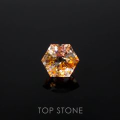 ◇ヘキサゴンカット◇イリュージョンサンストーンイリュージョンサンストーン タンザニア産 0.49ct[230320954]4.6x4.6mm前後